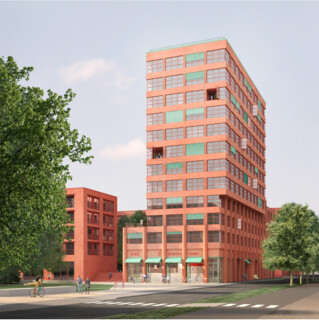 Neubau eines Hochpunkts am Platz „Grüne Mitte“ im Tabakquartier Woltmershausen