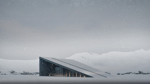 Iceland Ski Snow Cabin