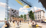 1. Preis: Brücke ins Quartier, Berlin | Auftraggeber: Trockland Management GmbH | Architekten: GRAFT