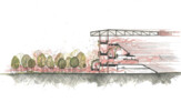 Refurbishment and remodelling of the El Molinón stadium, Gijón, Asturias (Spain) | Sordo Madaleno Arquitectos, Mexico | Conceptual Sketch © Sordo Madaleno