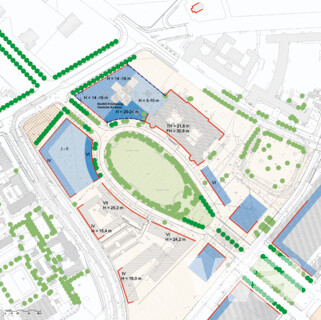 4. Erweiterungsbau der Deutschen Bücherei | © Übersichtsplan Wettbewerbsgebiet