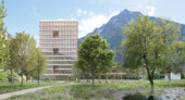 6. Rang / 1. Ankauf: LE CHAMP DES POSSIBLES | Zenklusen Pfeiffer Architekten AG, Brig | Schnetzer Puskas Ingenieure AG, Bern | Bischoff Landschaftsarchitektur, Baden | Elimes AG, Brig (Konzept HLKS) | RISAM AG | Risk- & Safety Management AG, Bern (Brandschutzkonzept)