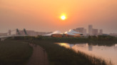 Zhejiang Shaoxing Shangyu District Cao’e River Culture and Art Centre, Shaoxing, China | Zaha Hadid Limited (trading as Zaha Hadid Architects) and Central-South Architectural Design Institute Co., Ltd | Render by Zaha Hadid Architects