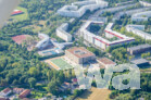 Integrierte Sekundarschule mit Dreifeldsporthalle in der Wartiner Straße | Luftaufnahme | September 2024 | © wa wettbewerbe aktuell