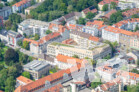 Geschäftshaus mit Hotel und Appartements am Pasinger Marienplatz  - Luftaufnahme September 2024 | © wa wettbewerbe aktuell