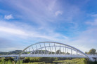 Cycling and pedestrian bridge over the Ete Vivo river, Fermo - Porto San Giorgio (Italy) | Platek srl, Rodengo Saiano | Arkteam Architetti - Ascoli Piceno | Photo: © Ottavio Tomasini