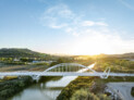 Cycling and pedestrian bridge over the Ete Vivo river, Fermo - Porto San Giorgio (Italy) | Platek srl, Rodengo Saiano | Arkteam Architetti - Ascoli Piceno | Photo: © Ottavio Tomasini