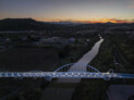 Cycling and pedestrian bridge over the Ete Vivo river, Fermo - Porto San Giorgio (Italy) | Platek srl, Rodengo Saiano | Arkteam Architetti - Ascoli Piceno | Photo: © Ottavio Tomasini