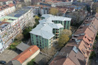 Belobigung: Hofbebauung Wettsteinquartier, Basel (Schweiz) | Markante Form, harmonischer Raum: Wohnen im Herzen von Basel | Architekturbüro: jessenvollenweider | Bauherr*in: WOHNSTADT, Bau- und Verwaltungsgenossenschaft, Basel | Foto: © jessenvollenweider architektur